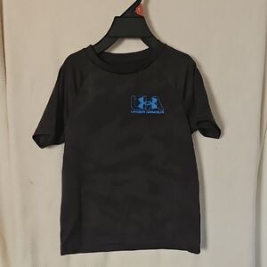 Under Armour Black Short Sleeve Tee with Blue Logo